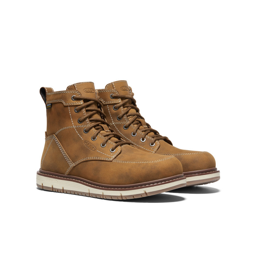Women's San Jose 6 Waterproof Boot (Aluminum Toe) | Almond/Gum - Image 2