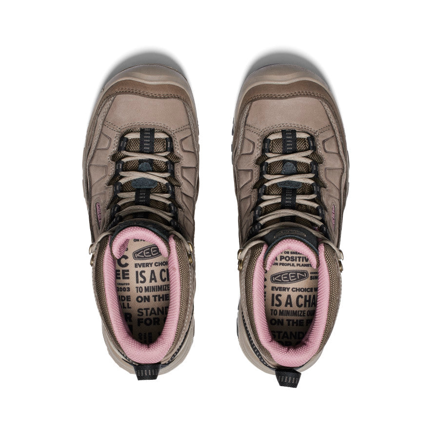 Women's Targhee IV Wide Waterproof Hiking Boot | Brindle/Nostalgia Rose - Image 4